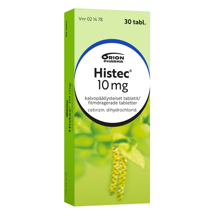 HISTEC tabletti, kalvopäällysteinen 10 mg 30 fol kuva 3