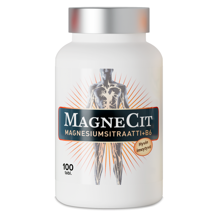MagneCit Magnesiumsitraatti + B6-vitamiini 100 tabl