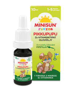 Minisun D-vitamiini Oliiviöljy tipat 10 ML