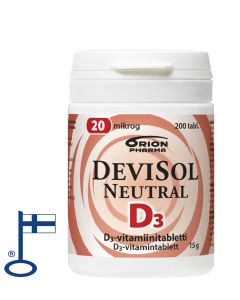 Devisol Neutral 20 mikrog nieltävä 200 tabl