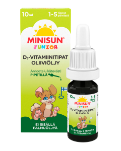 Minisun D-vitamiinioliiviöljytipat 10 ml