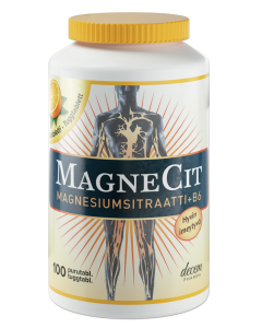 MagneCit Magnesiumsitraatti+B6-vitamiini 100 purutabl
