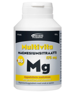 Multivita Magnesiumsitraatti +B6 appelsiini 80 purutabl