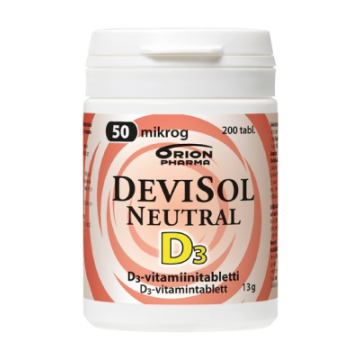 Devisol Neutral 50 mikrog nieltävä 200 tabl