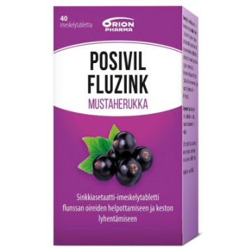 POSIVIL FLUZINK MUSTAHERUKKA IMESKELYTABLETTI 40 TABL