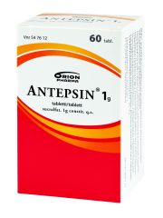 ANTEPSIN tabletti 1 g 60 fol