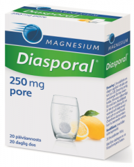 Diasporal magnesium 250 Aktiv poretabletti 20 kpl