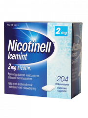 NICOTINELL ICEMINT 2 mg lääkepurukumi 204 fol